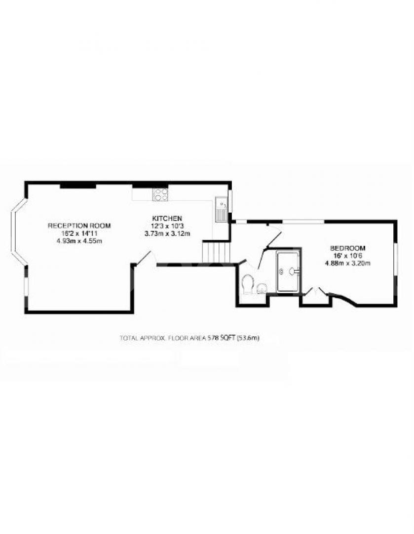			NEW INSTRUCTION, 1 Bedroom, 1 bath, 1 reception Apartment			 Handforth Road, Oval